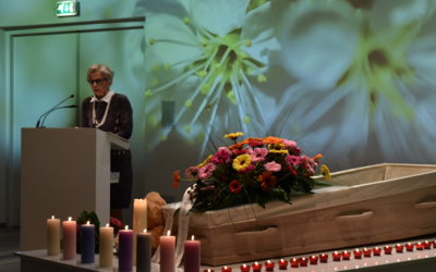 Afscheid met gerbera’s en kaarsen